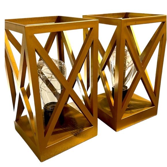 Other - Lamps Beautiful like New gold lantern lamps super cute
